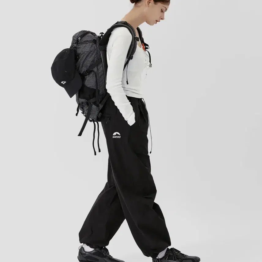 [BUNJANG] Sanro Wide String Hiking Pants Black M / 산로 와이드 스트링 하이킹팬츠 블랙 M