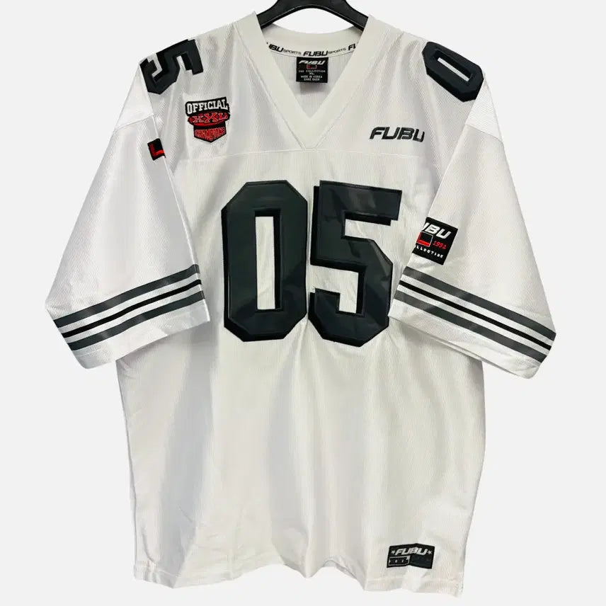 [BUNJANG] FUBU 90s Old School Rugby Jersey XL / 90s FUBU 푸부 올드스쿨 실버 럭비 져지 XL