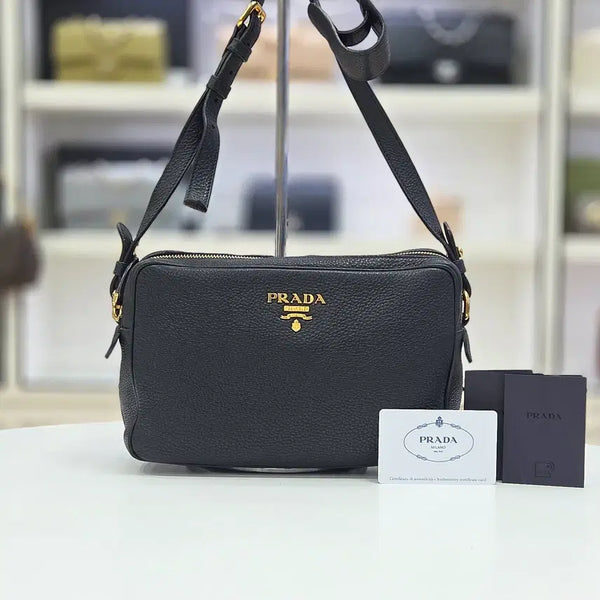 [BUNJANG] Prada Vitello Phoenix Double Zip Crossbody Bag 1BH079 / 프라다 비텔로 피닉스 더블 집업 크로스백 1BH079