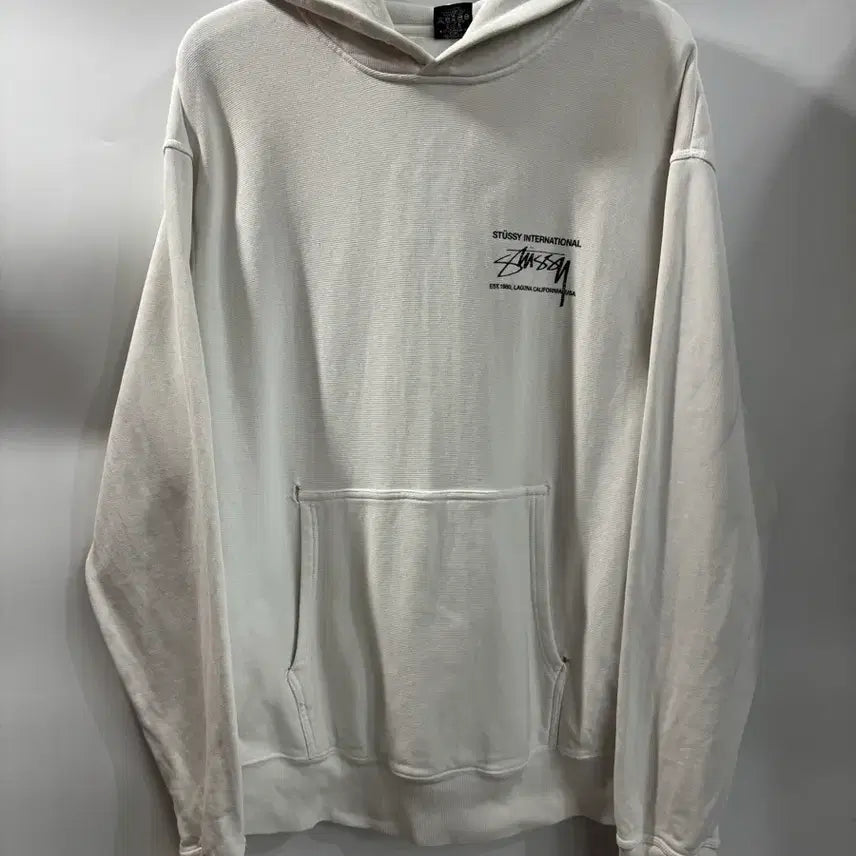 [BUNJANG] Stussy White Logo Hoodie L / [L] 스투시 화이트 로고 후드티 7.9