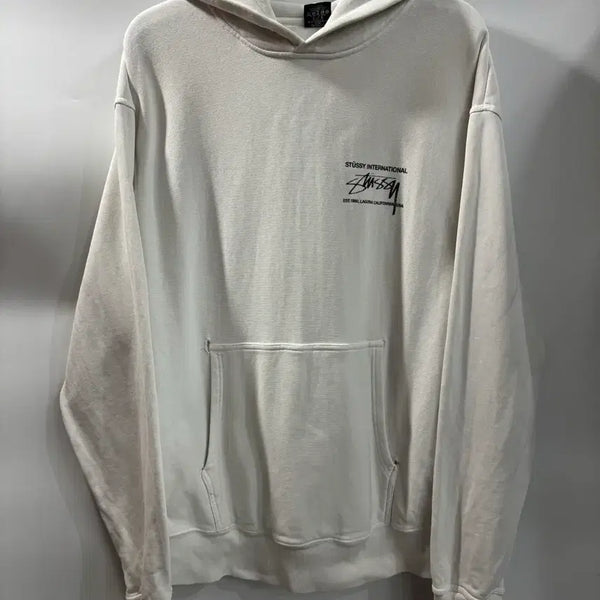 [BUNJANG] Stussy White Logo Hoodie L / [L] 스투시 화이트 로고 후드티 7.9