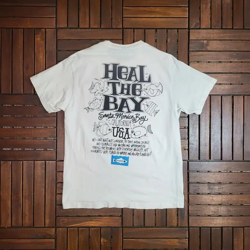 [BUNJANG] Stussy Hill The Bay Ocean Pigment Dyed T-Shirt Natural / 스투시 힐 더 베이 오션 피그먼트 다이드 티셔츠 내츄럴 (M)