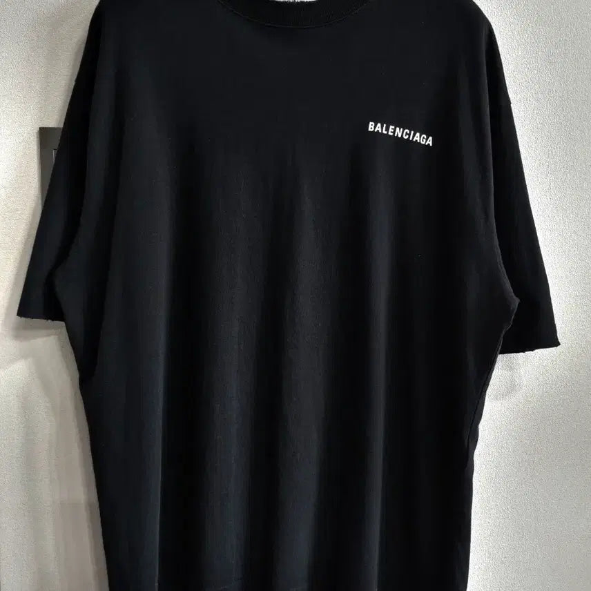 [BUNJANG] Balenciaga Black Logo Short Sleeve T-Shirt / L/ 발렌시아가 블랙 반팔 티셔츠
