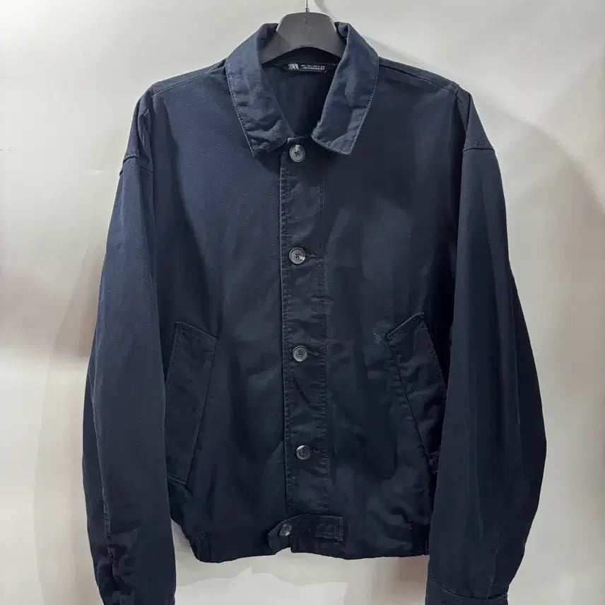[BUNJANG] ZARA Navy Canvas Zip-Up Jacket (Size L) / [L] 자라(ZARA) 네이비 캔버스 집업 자켓2.5