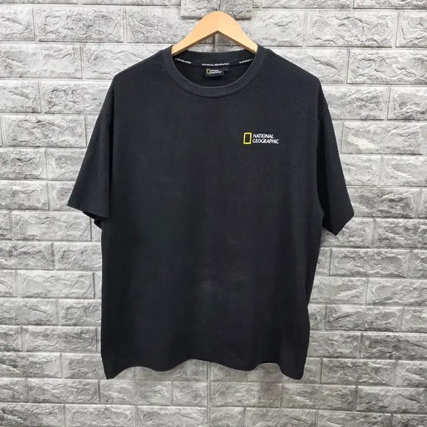 [BUNJANG] National Geographic Black T-Shirt / 내셔널 지오그래픽 반팔티 블랙  사이즈 100 크게나옴