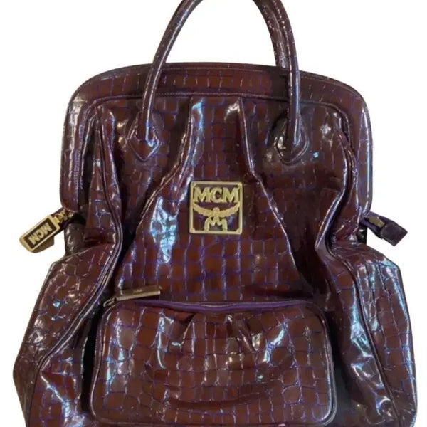 [BUNJANG] MCM Enamel Tote & Clutch Bag / 정품 MCM 애나멜 토드 & 클러치백/2Ways/접어서 클러치백으로