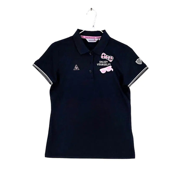 [BUNJANG] Le Coq Sportif Women's Slim Fit Short Sleeve Polo T-Shirt Dark Navy / 르꼬끄 여성 스포티한 슬림핏 반팔카라티 90 다크네이비 01004