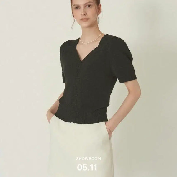 [BUNJANG] Sie Nelly Black Short Sleeve Version Cardigan / sie 넬리아 가디건 블랙 숏슬리브 반팔ver
