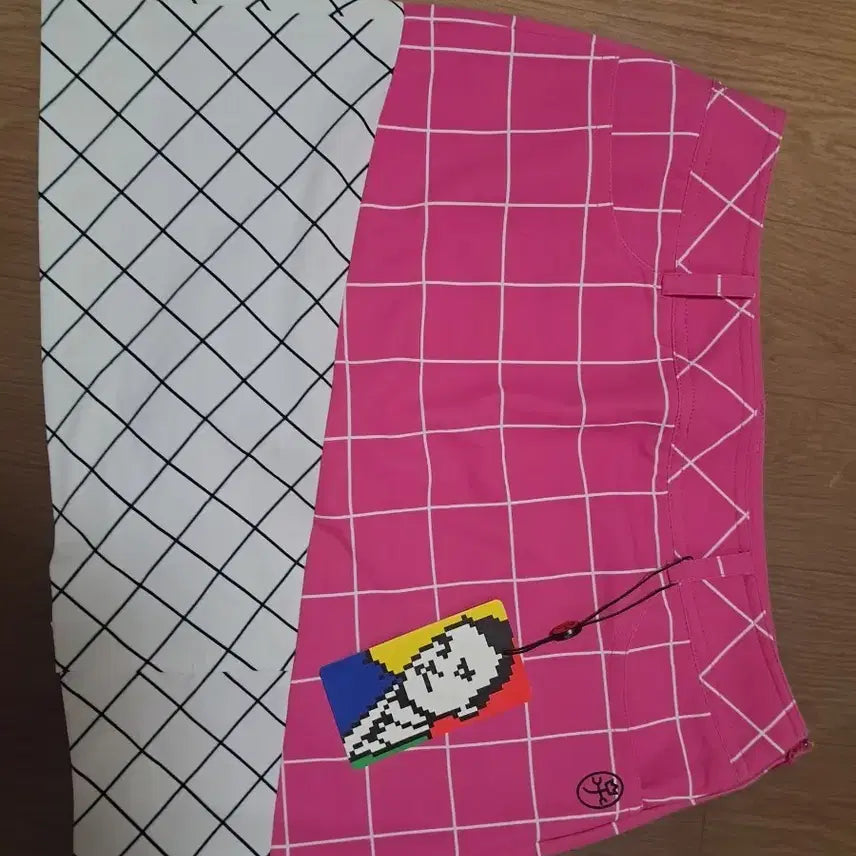 [BUNJANG] Castelbajac Golf Skirt Pink White Checkered / 까스텔바쟉 골프치마