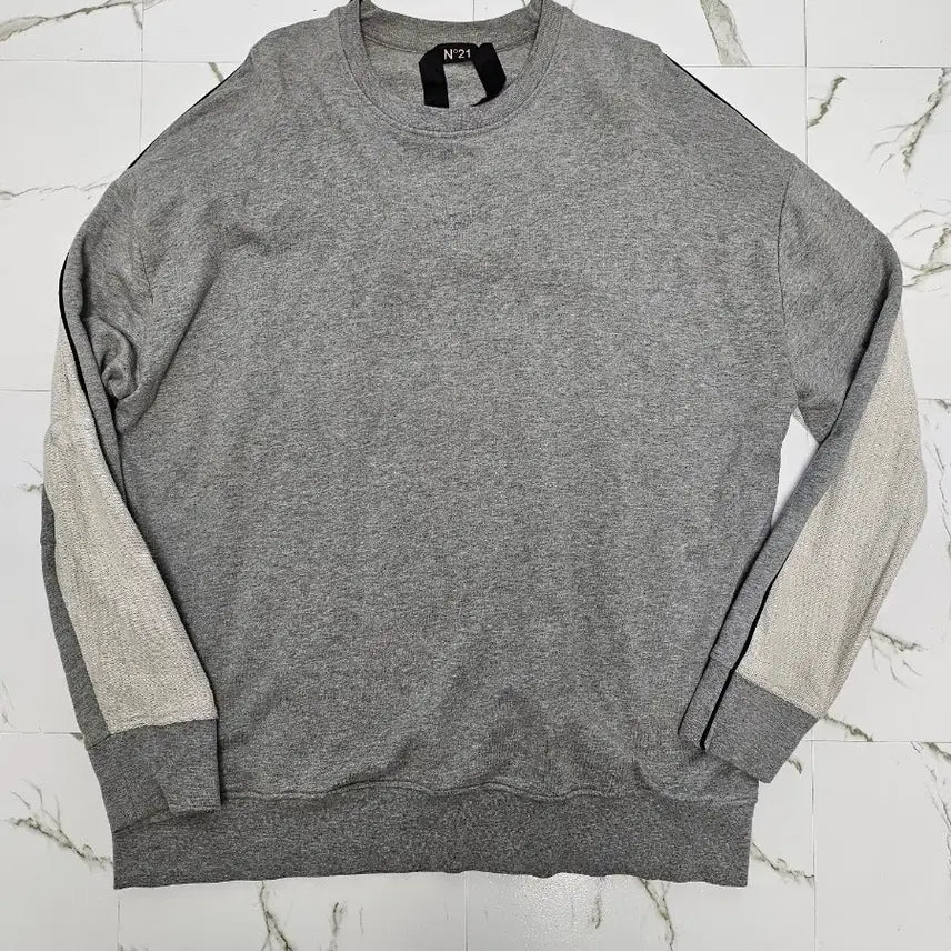 [BUNJANG] N21 Men's Oversized Sweatshirt Grey L / N21 남성 오버핏 스웻 맨투맨 그레이 L