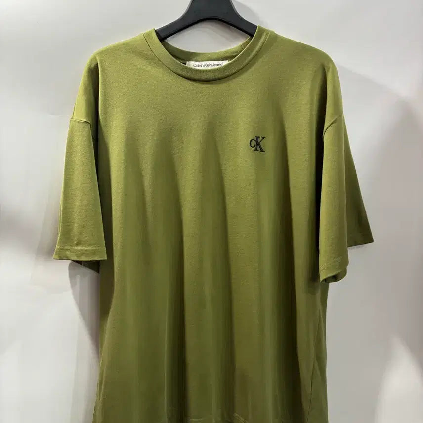 [BUNJANG] Calvin Klein Jeans CK Logo Oversized T-Shirt Khaki Green / [100(L)] 캘빈클라인진 CK 로고 오버핏 반팔티 카키그린 2.2