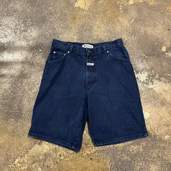 [BUNJANG] Vintage 90s Boss by IG Design Black Denim Shorts / 빈티지 90s boss by ig design 블랙 데님 반바지