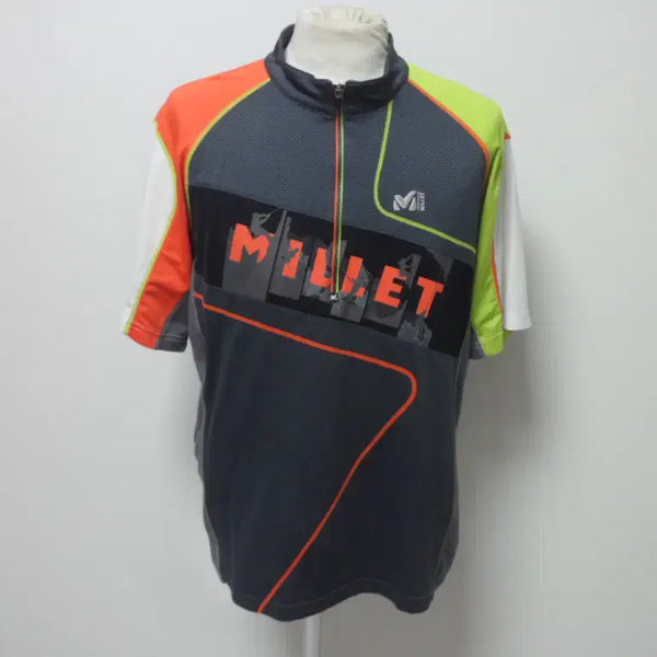 [BUNJANG] Millet Men's Short-Sleeve T-Shirt Navy/Orange/Green Size 100 / 밀레/남성/일상복/등산/반팔 티셔츠/100사이즈/새제품