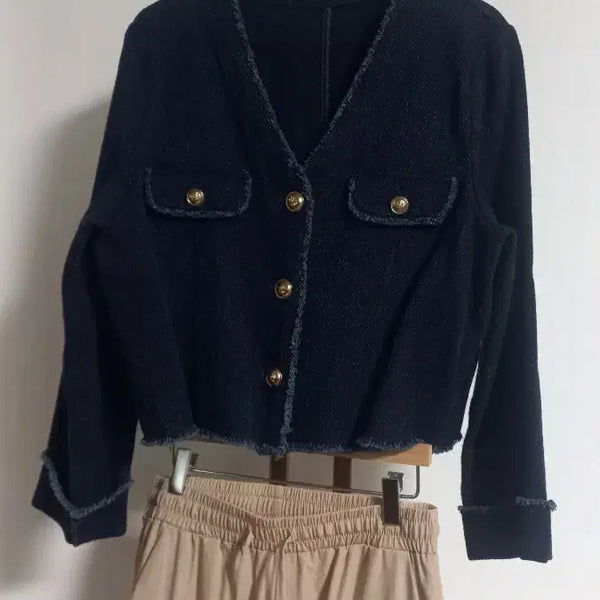 [BUNJANG] Denim-Look Tweed Jacket (Size L-XL) / 트위드자켓  큰66~77