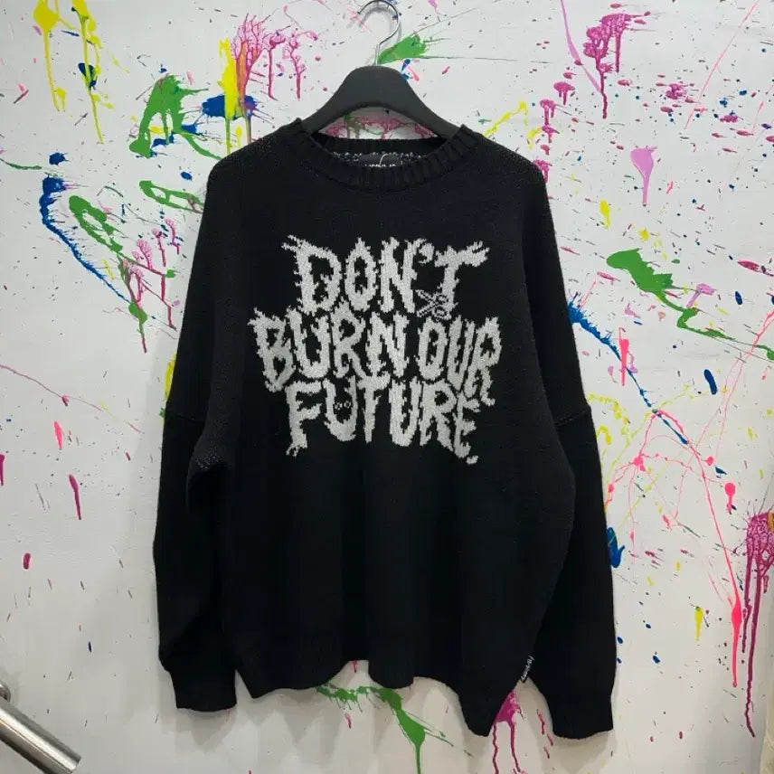 [BUNJANG] AZOBYAJO DBOF Wool Knit Sweater Black / 아조바이아조 DBOF 울 니트 스웨터 블랙