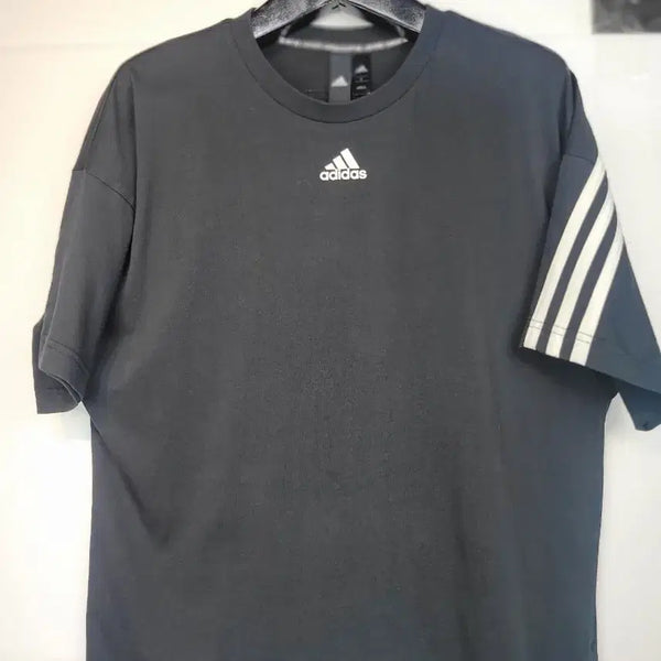 [BUNJANG] Adidas Trefoil T-Shirt Black / 아디다스 반팔티 블랙 삼선