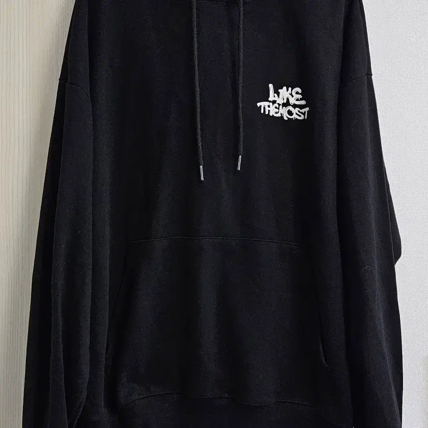 [BUNJANG] Likethemost Oversized Logo Hoodie XL Unisex Black / 라이크더모스트 오버핏 후드티 XL 새상품 남녀공용
