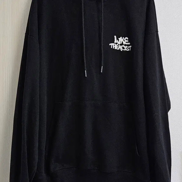 [BUNJANG] Likethemost Oversized Logo Hoodie XL Unisex Black / 라이크더모스트 오버핏 후드티 XL 새상품 남녀공용