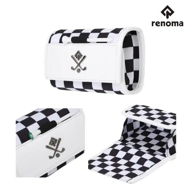 [BUNJANG] Renoma Golf Checkerboard Symbol Metal Accent Rangefinder Pouch N-1822 / 레노마 골프 전체 체커보드 심볼 금속 장식 거리측정기 파우치 N-1...