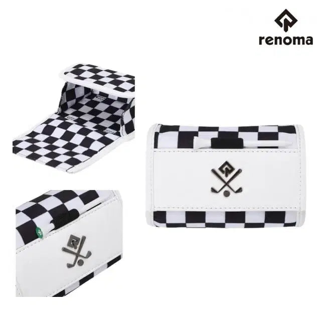 [BUNJANG] Renoma Golf Checker Color Block Symbol Logo Tee Holder Rangefinder Pouch / 레노마골프 체커 배색 심볼 로고 티꽃이 거리측정기 가방 BN 1822.