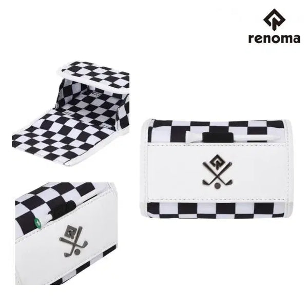 [BUNJANG] Renoma Golf Checker Color Block Symbol Logo Tee Holder Rangefinder Pouch / 레노마골프 체커 배색 심볼 로고 티꽃이 거리측정기 가방 BN 1822.