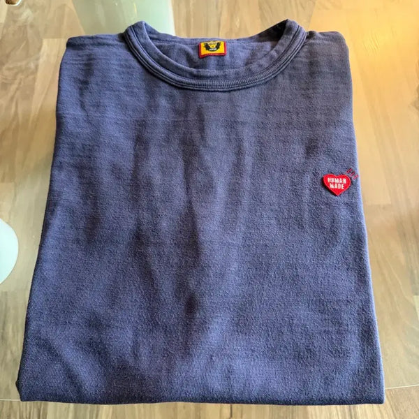 [BUNJANG] Human Made Heart Logo T-Shirt Navy 2XL / 휴먼메이드 하트 티 네이비 2XL