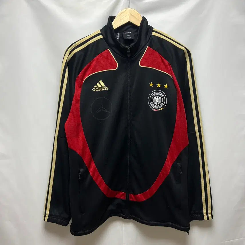 [BUNJANG] Adidas Germany National Team Black Gold 3-Stripes Track Top Jersey Jacket (Size 95) / [정품/95] 아디다스 독일 국대 블랙골드 삼선 트랙탑 져지 자켓