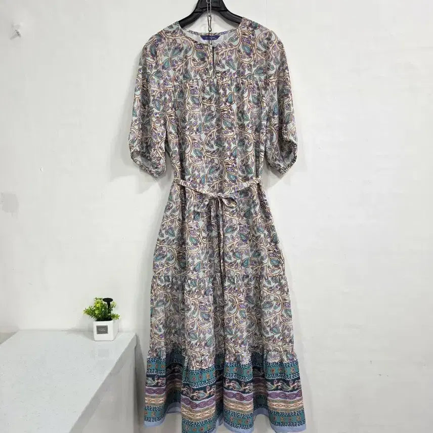 [BUNJANG] Olivia Hassler Pattern Long Dress / 올리비아허슬러 패턴 롱 원피스 100