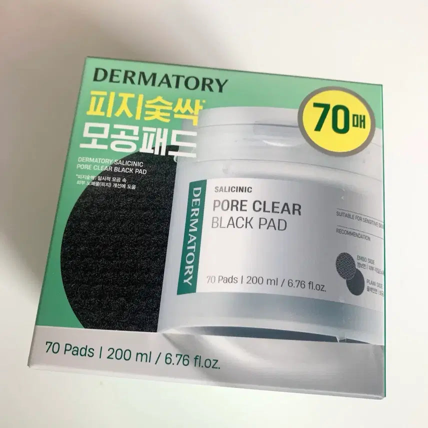 [BUNJANG] Derma:토리 Salicinic Pore Clear Black Pore Toner Pad 70 Count / 더마토리 살리시닉 포어 클리어 블랙 모공 토너패드 70매 본품