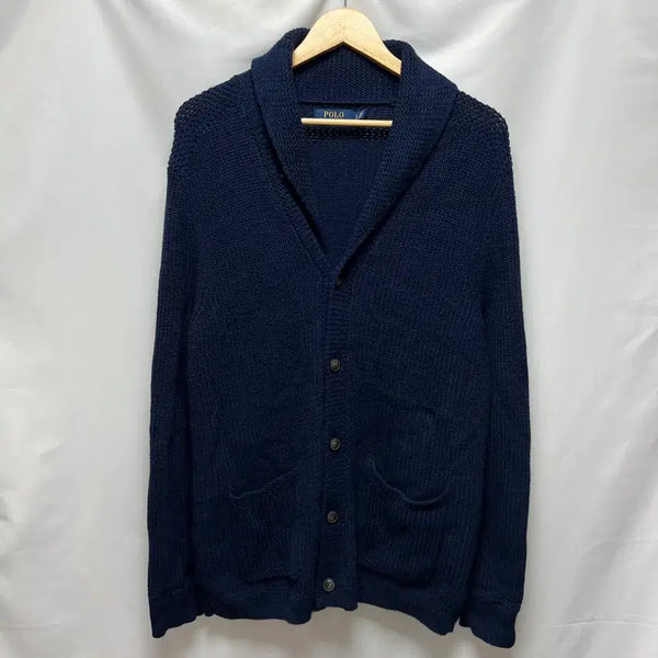 [BUNJANG] Polo Ralph Lauren Navy Cotton Cardigan (Size M) / [정품/M] 폴로 랄프로렌 네이비 코튼 가디건