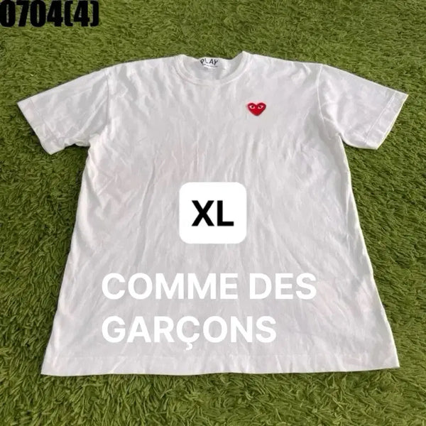 [BUNJANG] Comme des Garçons PLAY White Vintage Short Sleeve T-Shirt / [XL] 꼼데가르송 | 플레이 반팔 티셔츠 화이트 빈티지 만원 0704