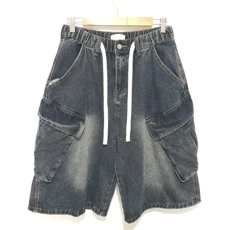 [BUNJANG] Denim Cargo Bermuda Shorts / 데님 카고 버뮤다 팬츠 F_S2458