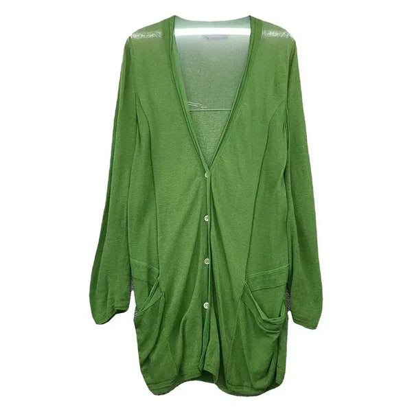 [BUNJANG] Mine Green Summer Knit Cardigan / 마인 그린 여름 니트 가디건 F