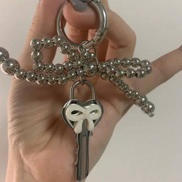 [BUNJANG] Heart Ribbon Bold Keyring / 하트 키링 리본키링 볼드키링 열쇠키링