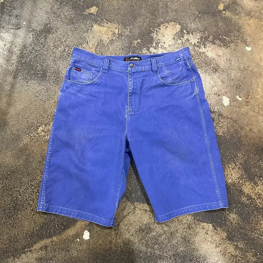[BUNJANG] Vintage 90s-00s FUBU Purple Hip Hop Shorts / 빈티지 90~00s FUBU 퍼플 쇼츠