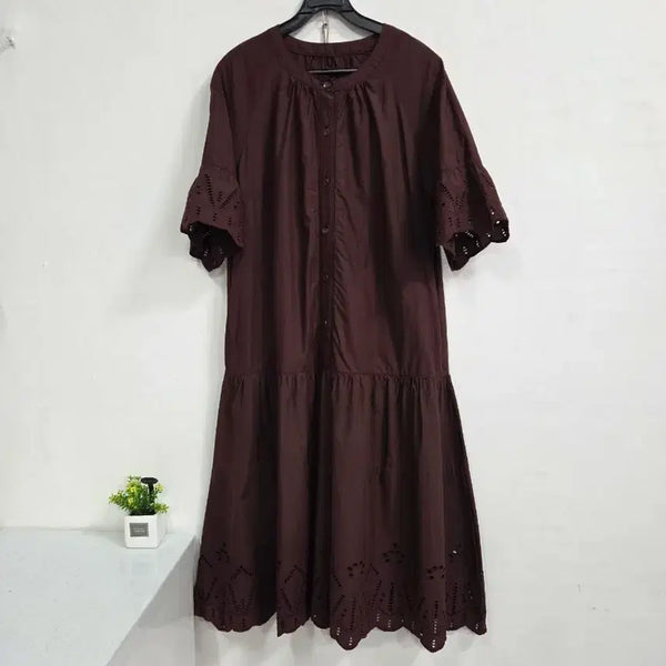 [BUNJANG] Brown Lace Long Dress / 브라운 레이스 원피스 95(구77)