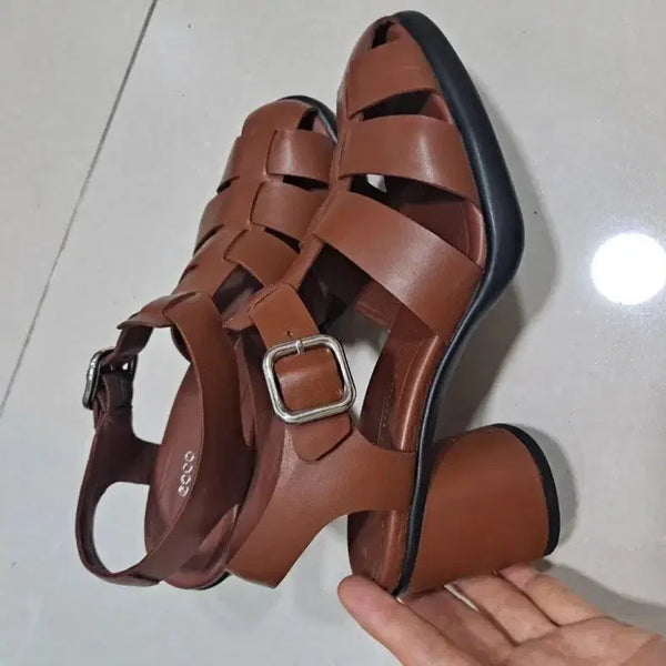 [BUNJANG] Ecco Brown Leather Sandals / 에코 샌들 브라운 ecco