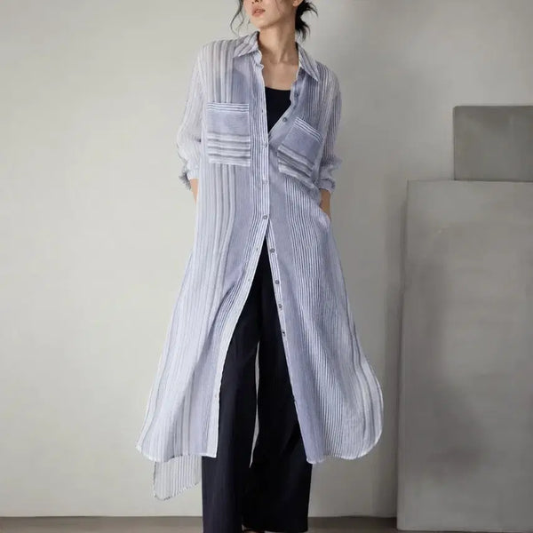 [BUNJANG] Jessi New York Cotton Silk Long Shirt / 제시뉴욕 면실크 롱셔츠