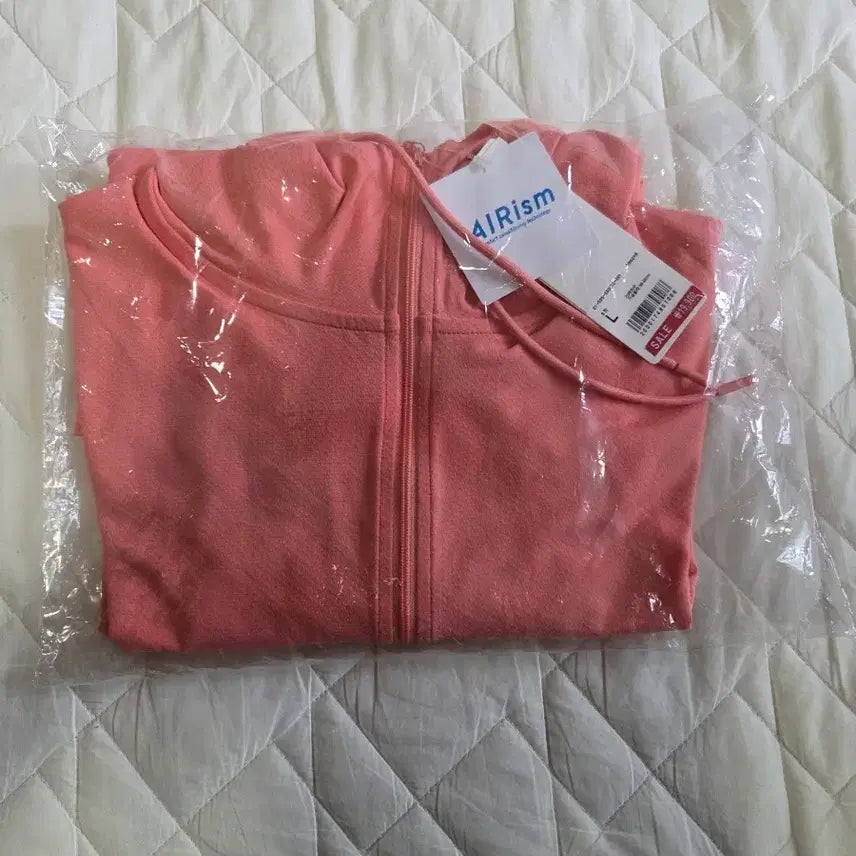 [BUNJANG] Uniqlo Airism UV Protection Mesh Full Zip Hoodie L Light Orange / 유니클로 AiRism UV 프로텍션 메쉬풀집후디 L 라이트 오렌지