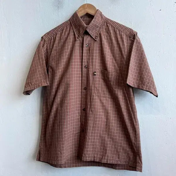 [BUNJANG] McGREGOR Vintage Check Short Sleeve Shirt / 맥그리거 빈티지 체크 반팔 셔츠