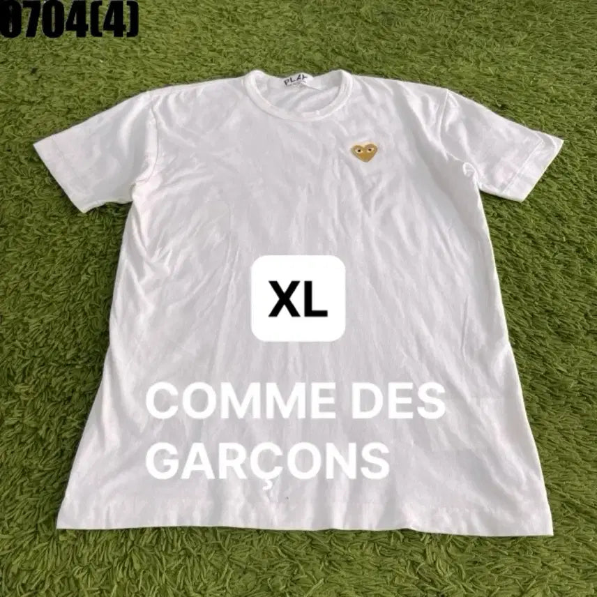 [BUNJANG] Comme des Garçons Heart Logo T-Shirt White Vintage / [XL] 꼼데가르송 | 하트 로고 반팔티 화이트 빈티지 만원 0704
