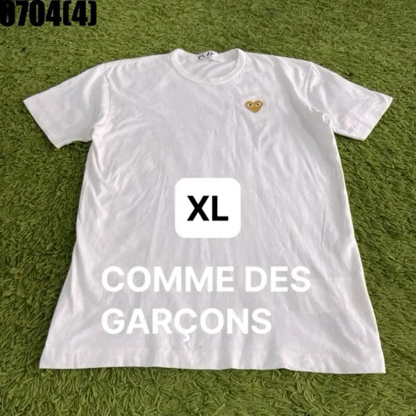 [BUNJANG] Comme des Garçons Heart Logo T-Shirt White Vintage / [XL] 꼼데가르송 | 하트 로고 반팔티 화이트 빈티지 만원 0704