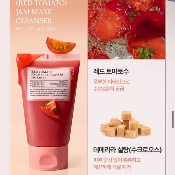 [BUNJANG] Fully Red Tomato Jam Pack Cleanser (2-Pack) / 2개가격) Fully 풀리 레드 토마토 잼팩 클렌저 팩클렌저 클렌징