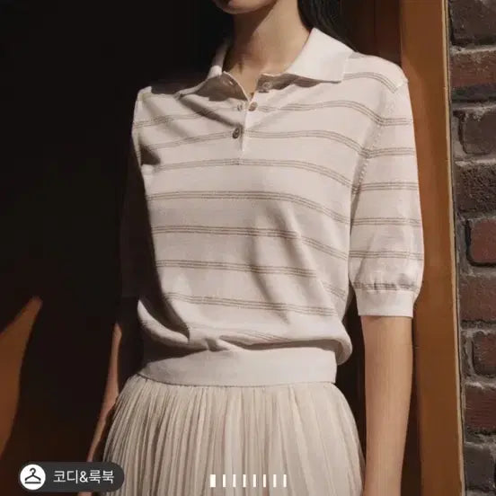 [BUNJANG] The Cashmere Stripe Glitter Knit / 더캐시미어 스트라이프 글리터 니트