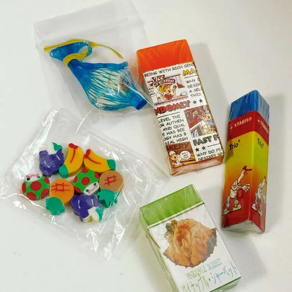 [BUNJANG] Heisei Retro Eraser Set / 헤이세이레트로 고전 지우개 세트