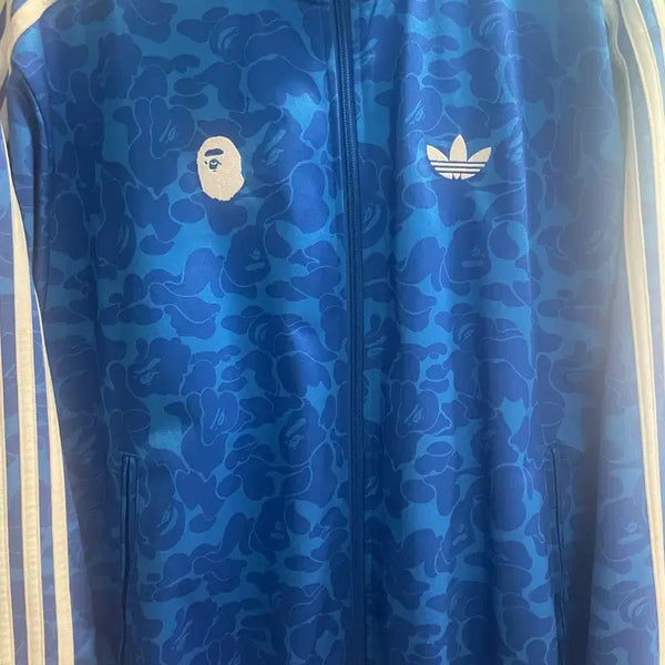 [BUNJANG] Adidas x BAPE All Over Print Track Top Blue L / 아디다스 x 베이프 올오버 프린트 트랙 탑 블루 L
