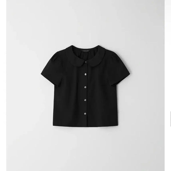 [BUNJANG] Asser Eden Round Collar Blouse / 아쎄르 라운드 카라 블라우스 위이썸 루에브르 메이비베이비 리본빛