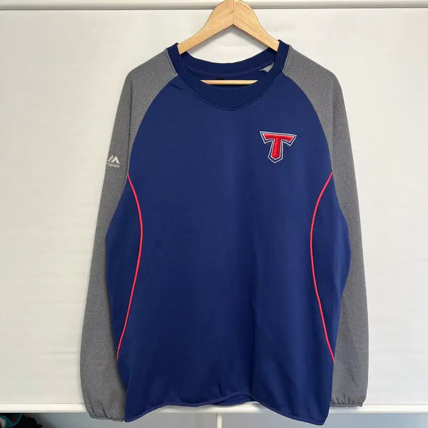 [BUNJANG] Majestic Kia Tigers Player Issued Warm-up Sweatshirt (Size 115) / [정품/115] 마제스틱 기아타이거즈 선수지급용 웜업 맨투맨
