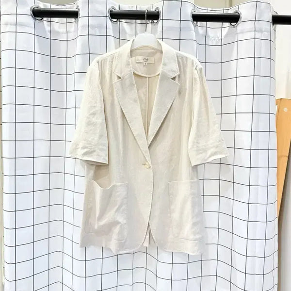 [BUNJANG] Atelier Vanessa Bruno Linen Short Sleeve Jacket / 아떼바네사브루노 린넨 반팔자켓 22년