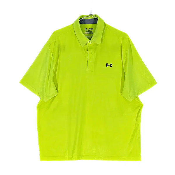 [BUNJANG] Under Armour Men's Sporty Loose Fit Short Sleeve Polo Shirt - Lime / 언더아머 남성 스포티한 루즈핏 반팔카라티 110 라임 00453